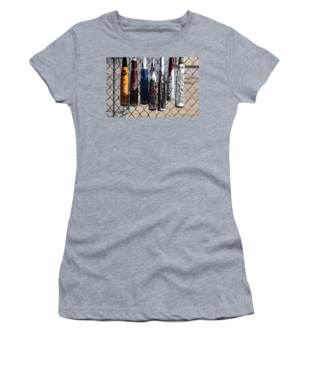 Sports Women's T-Shirt featuring the photograph Bats #2 by Chris Thomas