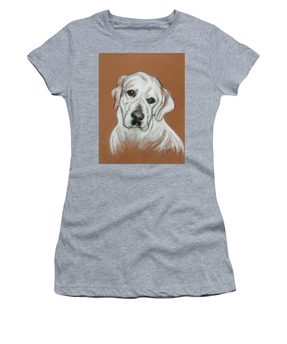 Labrador Women's T-Shirt featuring the drawing Chloe #2 by Cori Solomon