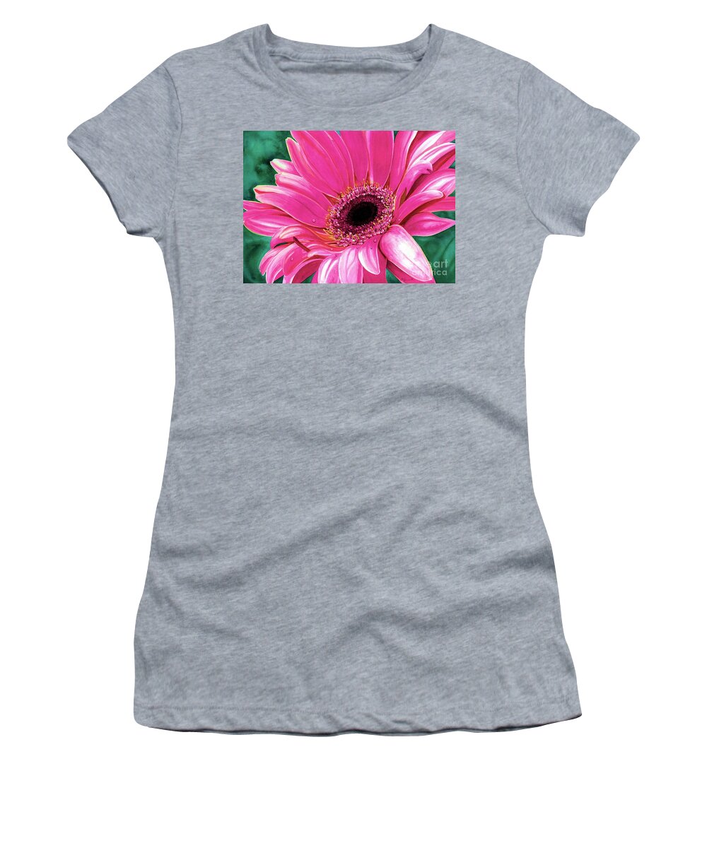 Flower Women's T-Shirt featuring the painting Christy's Daisy by Barbara Jewell