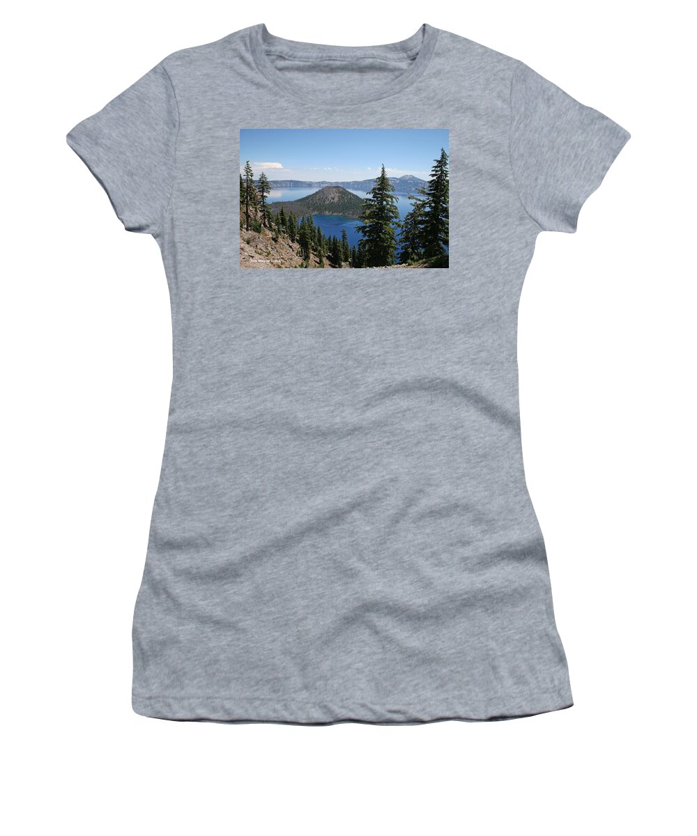Crater Lake Oregon Women's T-Shirt featuring the photograph Crater Lake Oregon #1 by Tom Janca