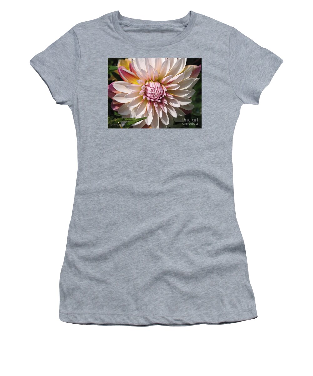 Mccombie Women's T-Shirt featuring the painting Dahlia named Caribbean Fantasy #5 by J McCombie