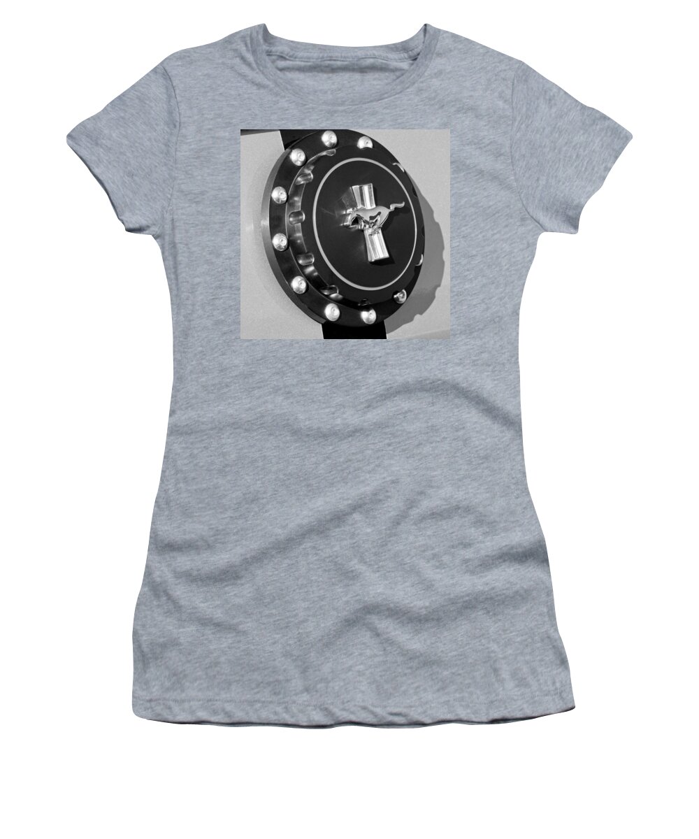 Ford Mustang Emblem Women's T-Shirt featuring the photograph Ford Mustang Emblem #2 by Jill Reger