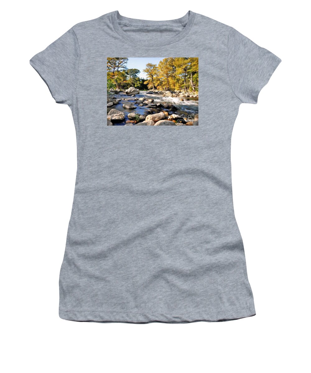 River Women's T-Shirt featuring the photograph Guadalupe River #2 by Savannah Gibbs
