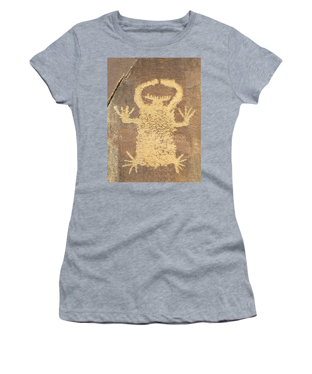 Science Women's T-Shirt featuring the photograph Legend Rock Petroglyph #2 by Millard H. Sharp