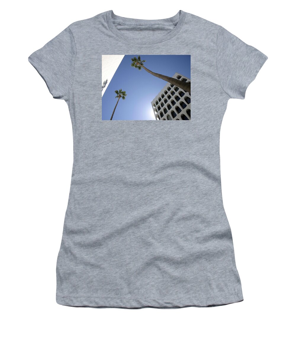 Beverly Hills Women's T-Shirt featuring the photograph Looking Up In Beverly Hills by Cora Wandel