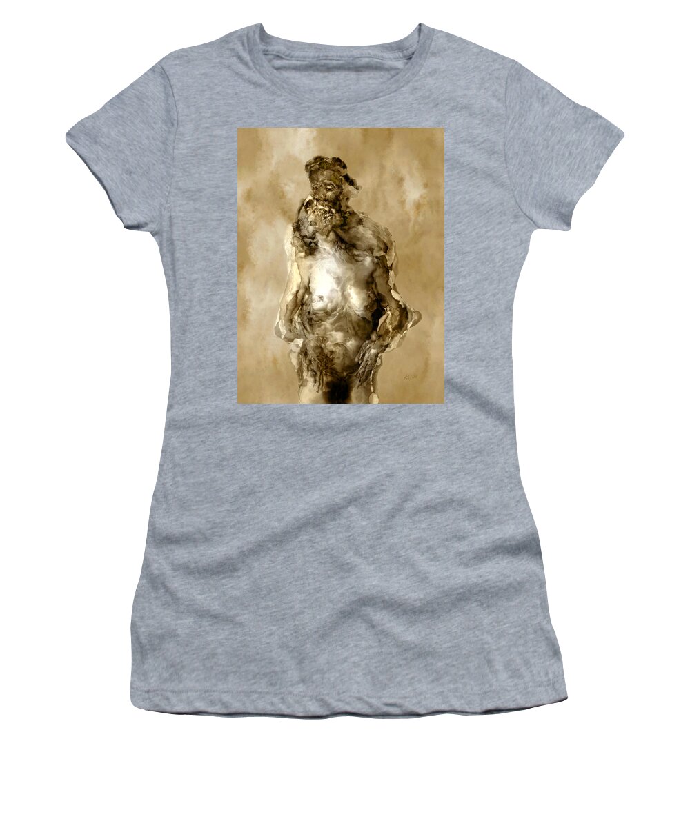 Nude Women's T-Shirt featuring the photograph Melt #2 by Kurt Van Wagner