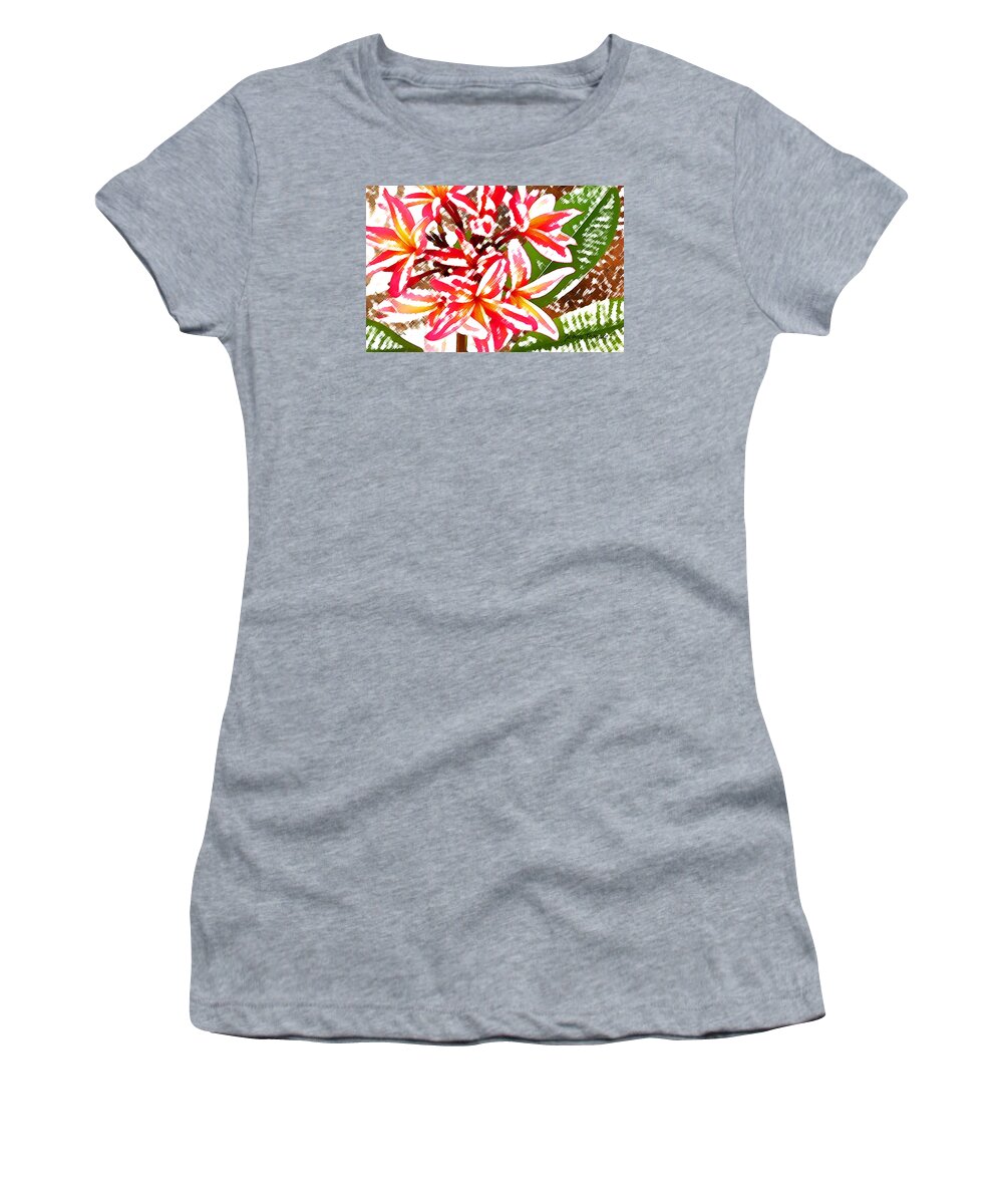 Plumeria Women's T-Shirt featuring the digital art Plantation Plumeria #2 by James Temple