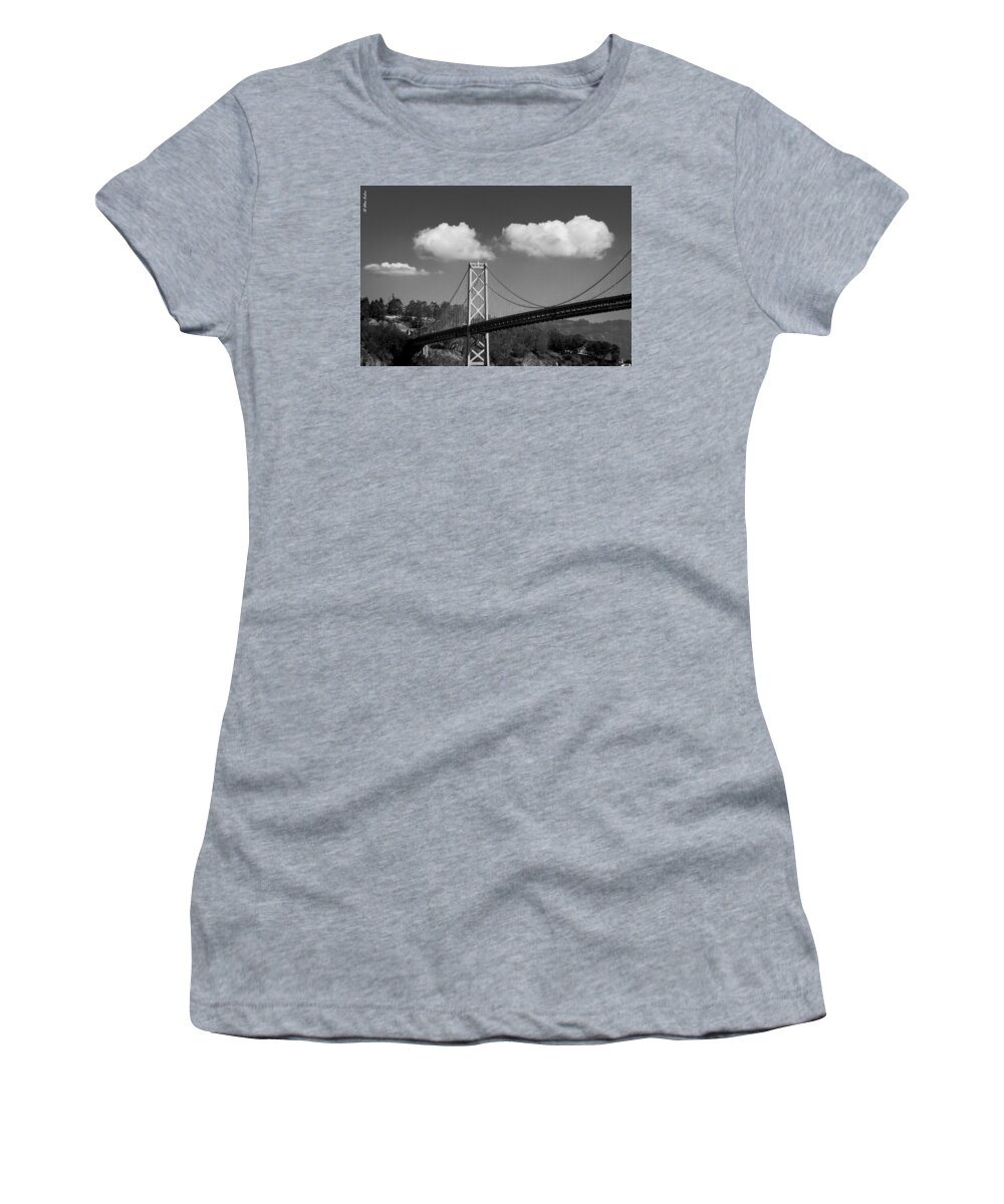 California Women's T-Shirt featuring the photograph San Francisco Bay Bridge #3 by Alexander Fedin
