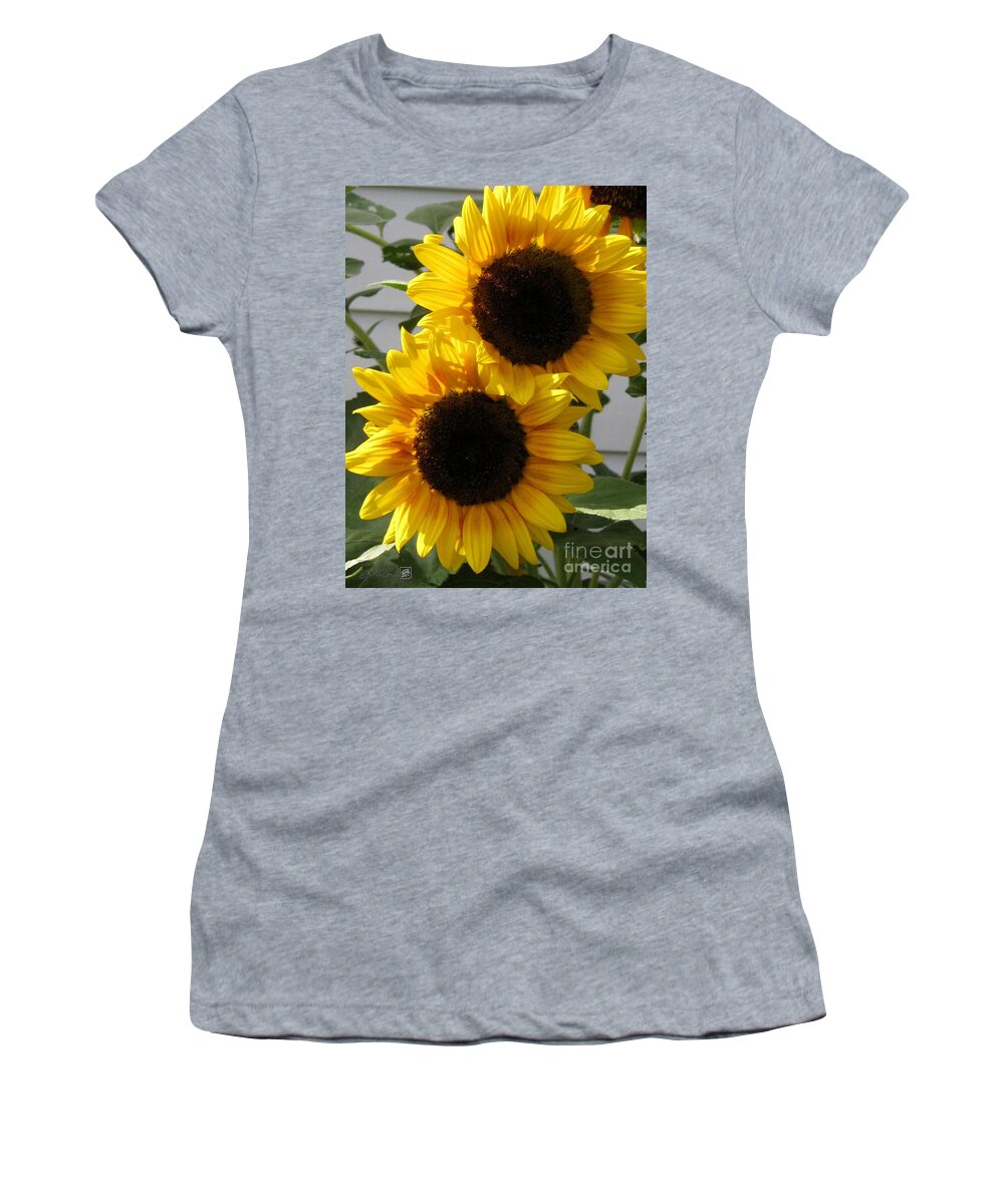 Mccombie Women's T-Shirt featuring the photograph Sunflowers from the Color Fashion Mix #1 by J McCombie