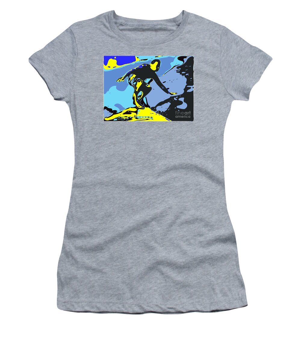 Surfer Women's T-Shirt featuring the digital art Surfer #2 by Chris Butler