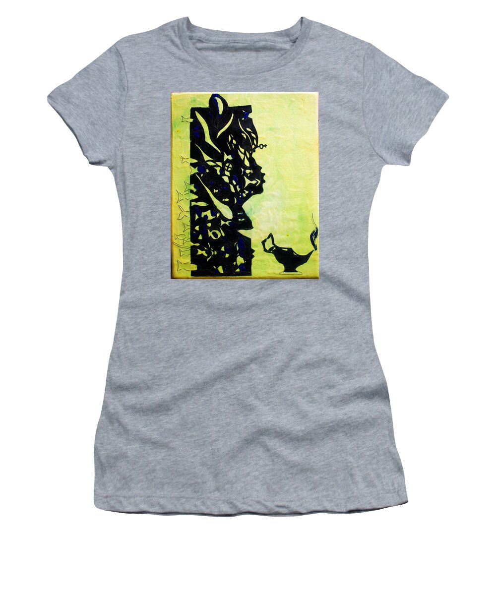 Jesus Women's T-Shirt featuring the painting The Wise Virgin #2 by Gloria Ssali