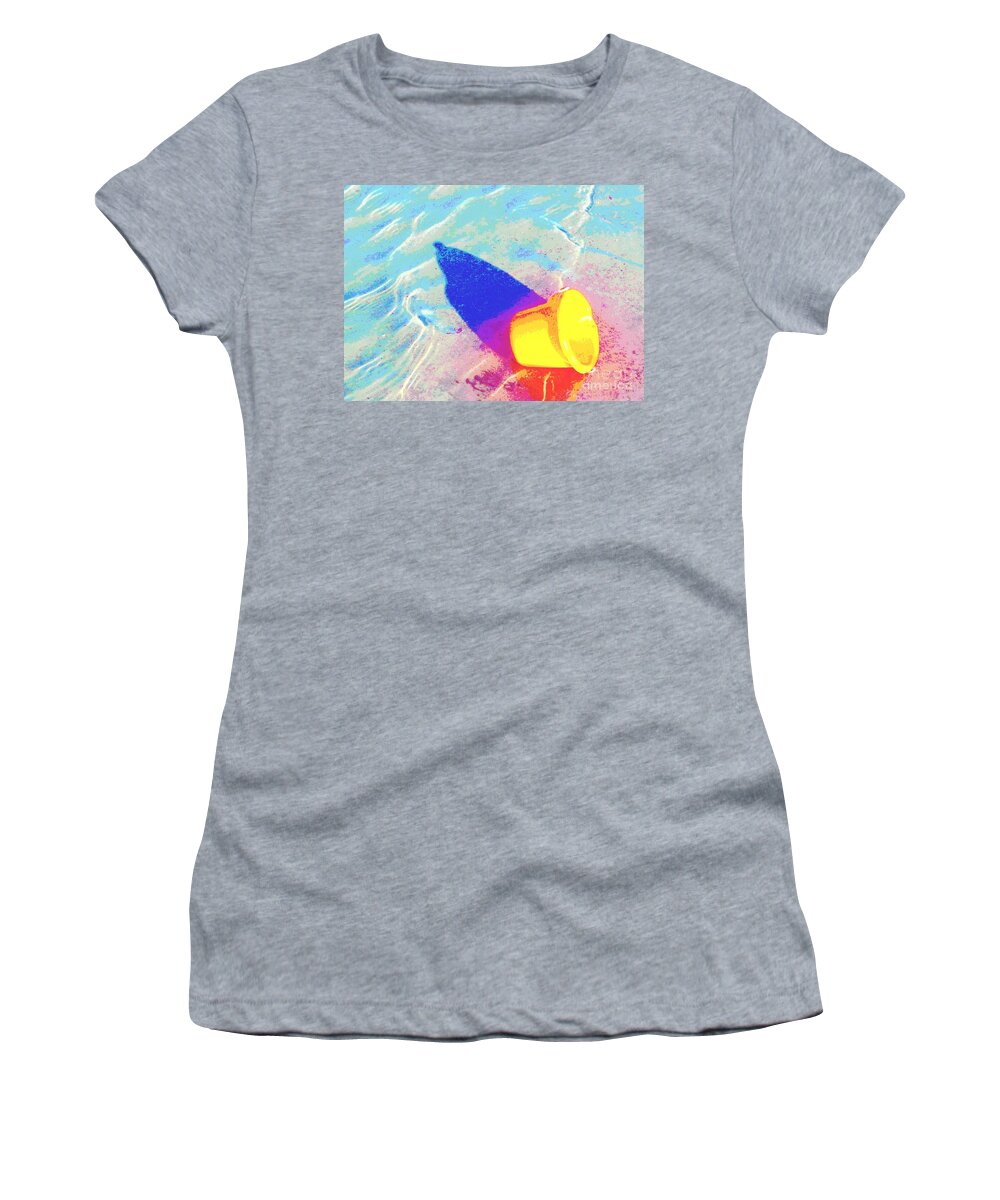 Yellow Women's T-Shirt featuring the digital art Yellow Pail by Valerie Reeves