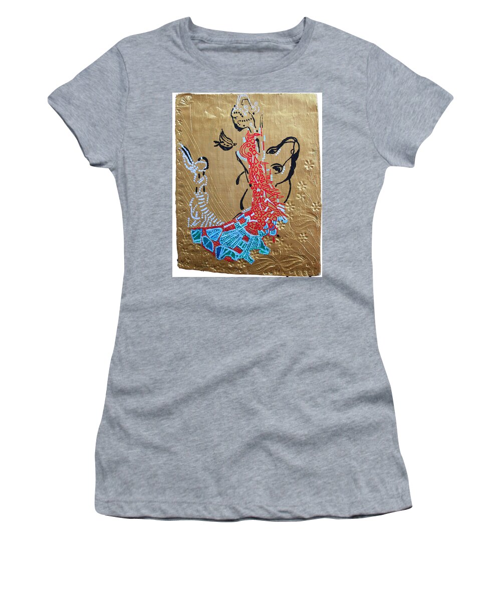 Jesus Women's T-Shirt featuring the painting The Annunciation #3 by Gloria Ssali