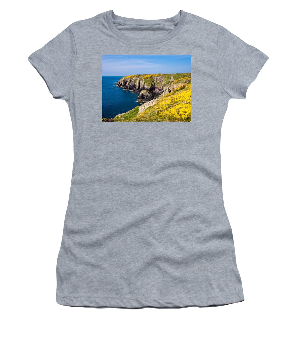 Birth Place Women's T-Shirt featuring the photograph St Non's Bay Pembrokeshire by Mark Llewellyn