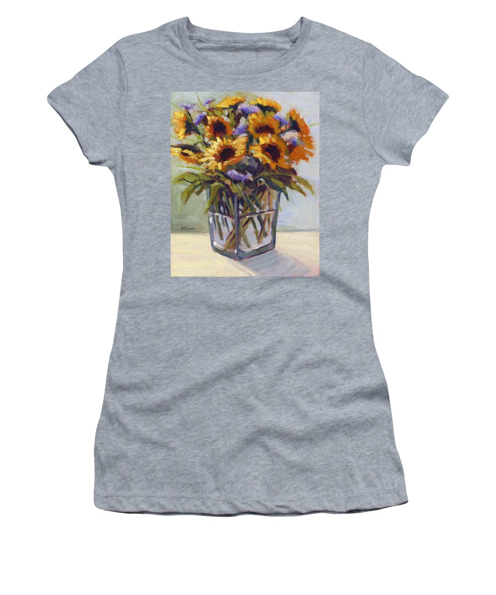 Summer Women's T-Shirt featuring the painting Summer Bouquet 4 by Konnie Kim
