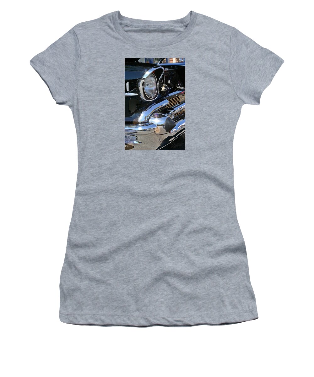 Car Women's T-Shirt featuring the photograph '57 Chevy #57 by Ann Ranlett