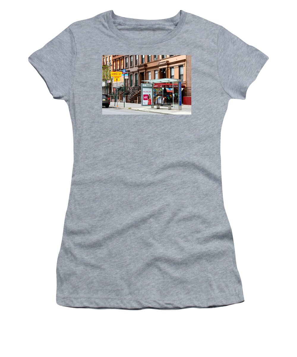 West Harlem Women's T-Shirt featuring the photograph 5th Ave and West 132nd Street by Terry Wallace
