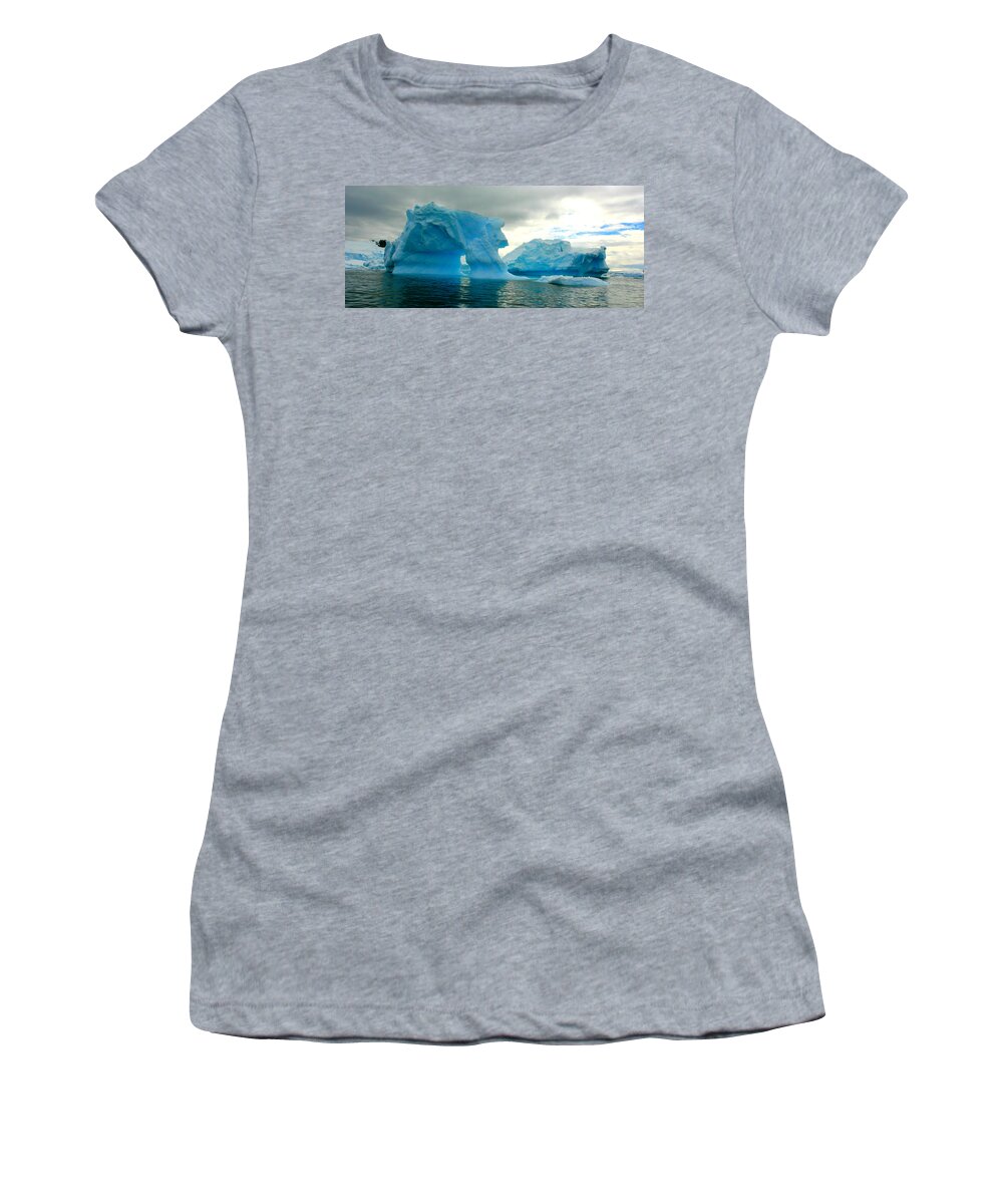 Iceberg Women's T-Shirt featuring the photograph Icebergs #6 by Amanda Stadther