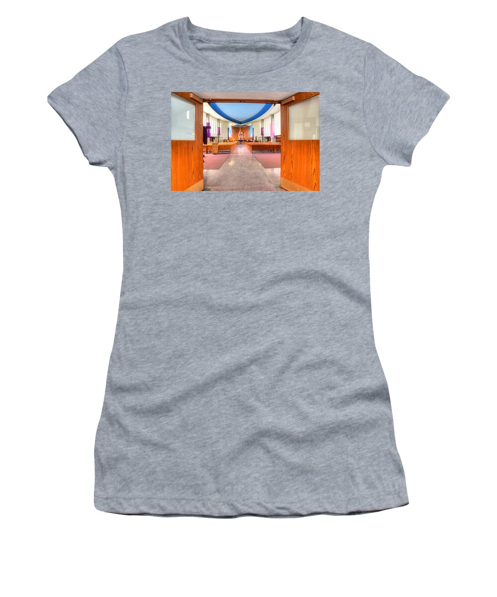 Mn Church Women's T-Shirt featuring the photograph Church of Saint Columba #1 by Amanda Stadther