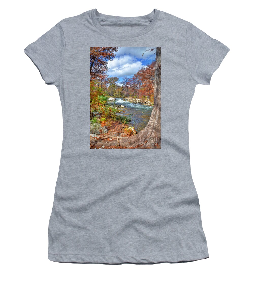 Whitewater Women's T-Shirt featuring the photograph Guadalupe River #5 by Savannah Gibbs