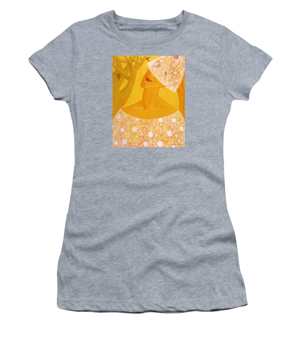 Bride Women's T-Shirt featuring the painting A Bride by Israel Tsvaygenbaum