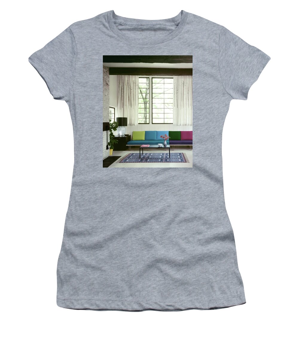 Wolfgang Fyler Women's T-Shirt featuring the photograph A Colourful Living Room by Wiliam Grigsby