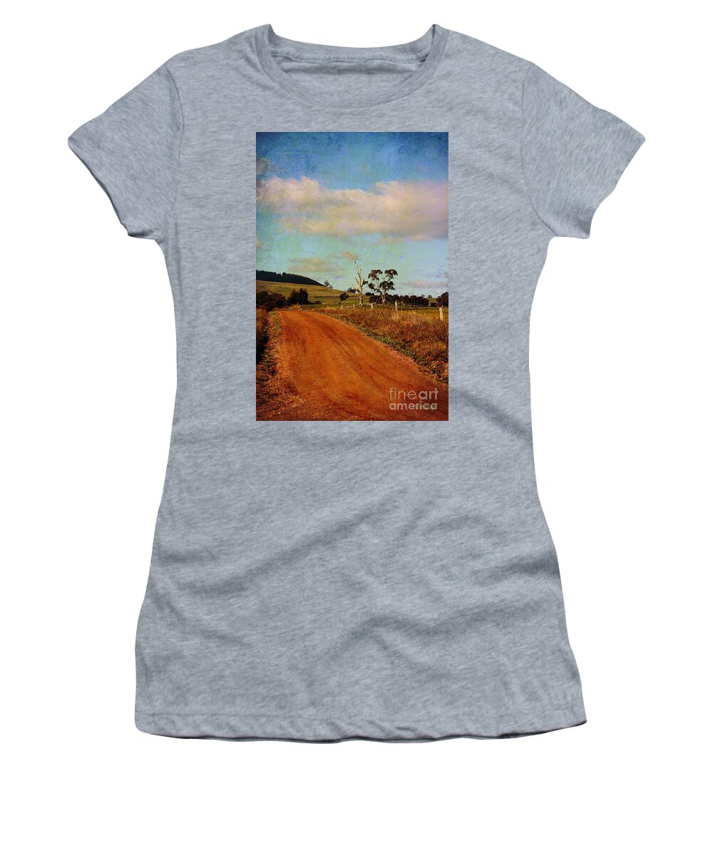 Country Women's T-Shirt featuring the photograph A different road ... by Chris Armytage