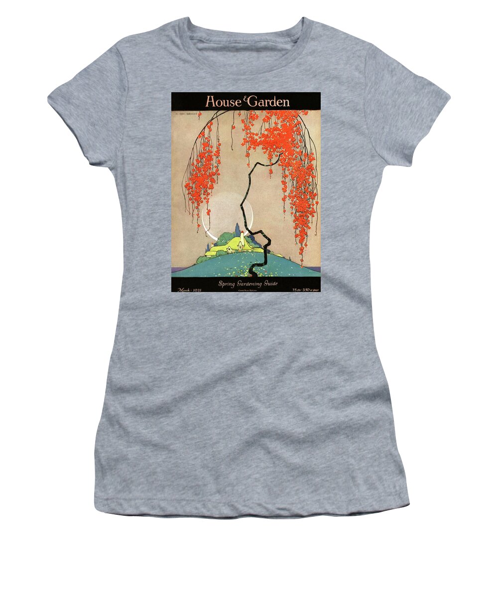 House And Garden Women's T-Shirt featuring the photograph A Flowering Tree by H. George Brandt