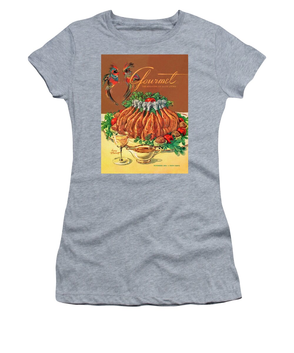 Food Women's T-Shirt featuring the photograph A Gourmet Cover Of Chicken by Henry Stahlhut