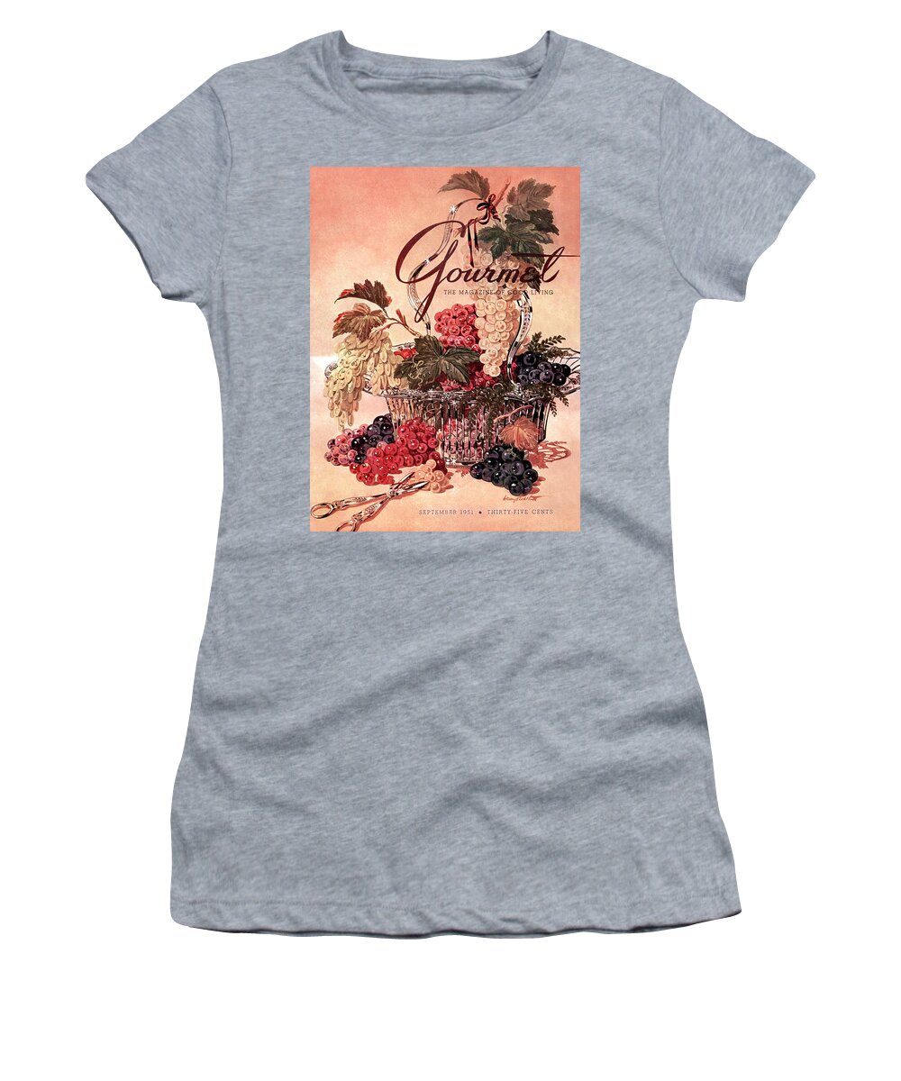 Illustration Women's T-Shirt featuring the photograph A Gourmet Cover Of Grapes by Henry Stahlhut