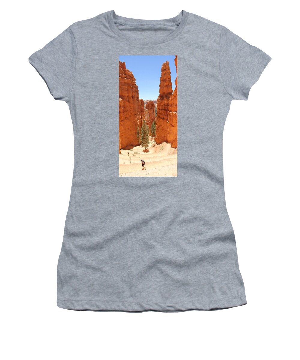 Southwest Women's T-Shirt featuring the photograph A Long Way to the Top by Mike McGlothlen