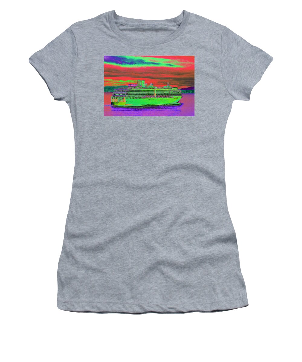 Holland America Women's T-Shirt featuring the photograph A More Colorful HAL by Richard Henne