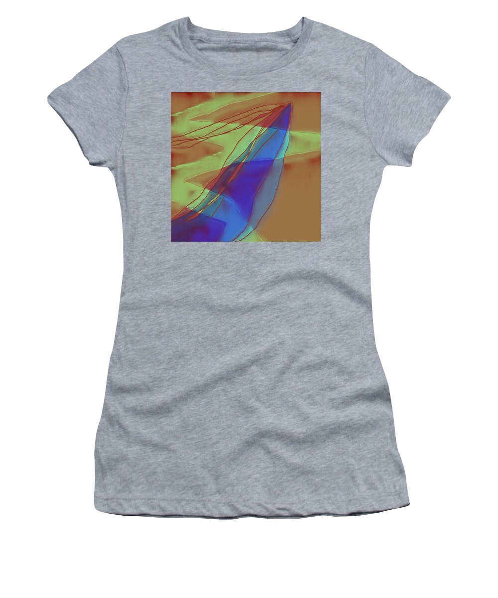 Depression Women's T-Shirt featuring the digital art A Well Used Slate by Laureen Murtha Menzl