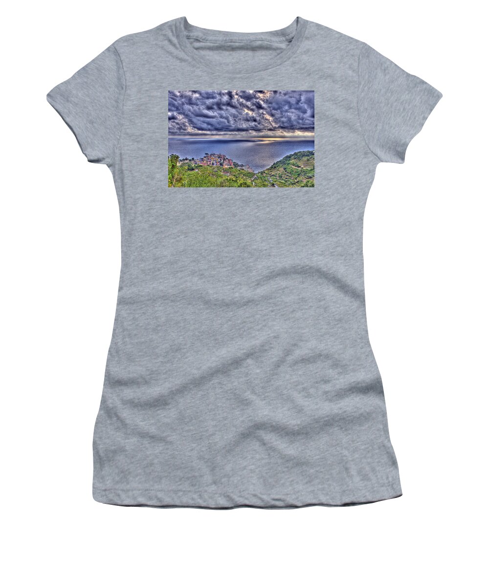 Europe Women's T-Shirt featuring the photograph Above Corniglia by Matt Swinden