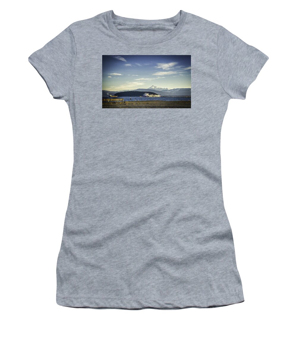 Anacortes Women's T-Shirt featuring the photograph Across Padilla Bay by Spencer McDonald