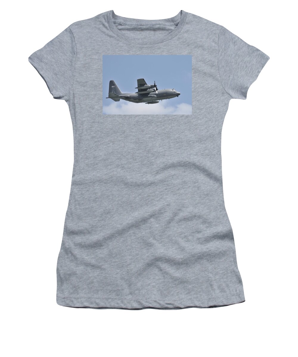 C-130 Women's T-Shirt featuring the photograph AFRC C-130 Hercules rescue aircraft by Bradford Martin