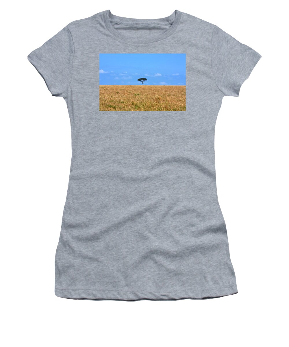 Landscape Women's T-Shirt featuring the photograph African Grasslands by Aidan Moran