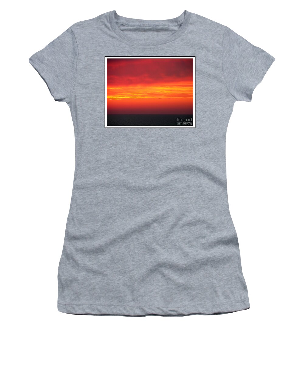 Sunset Women's T-Shirt featuring the photograph Afterglow by Mariarosa Rockefeller