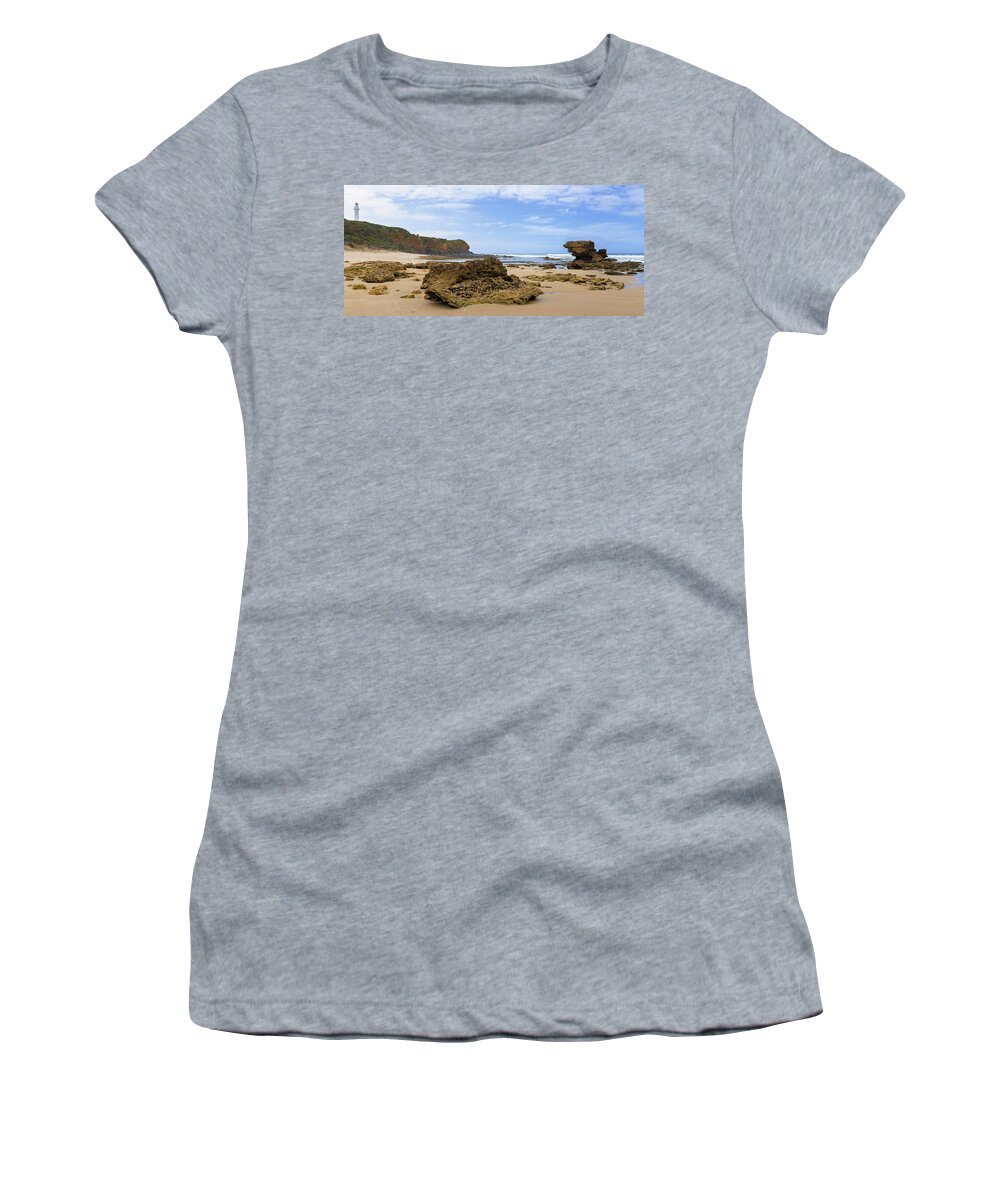 Aireys Inlet Women's T-Shirt featuring the photograph Aireys Inlet Lighthouse - Victoria - Australia by Anthony Davey