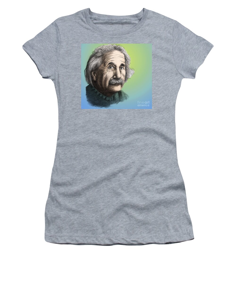 Science Women's T-Shirt featuring the photograph Albert Einstein, German-american by Spencer Sutton
