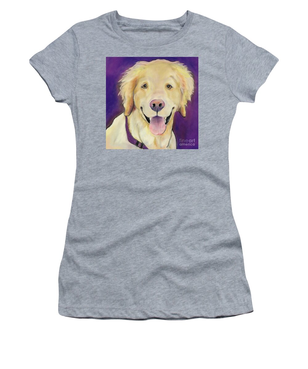 Purple Painting Women's T-Shirt featuring the painting Alex by Pat Saunders-White