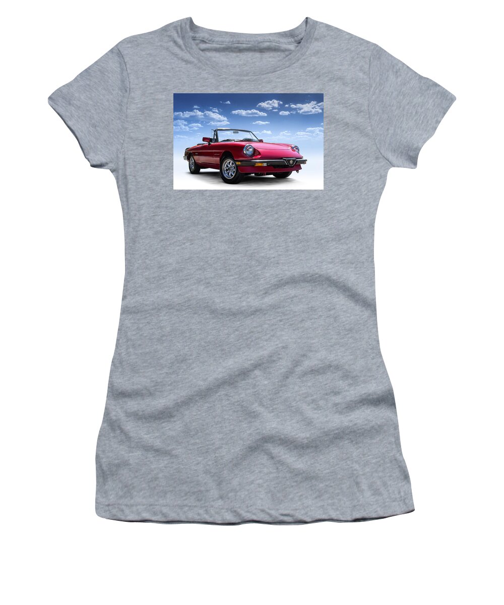 Transportation Women's T-Shirt featuring the digital art Alfa Spider by Douglas Pittman