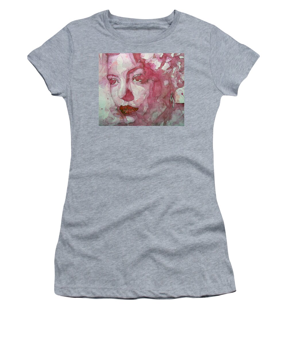 Billie Holiday Women's T-Shirt featuring the painting All Of Me by Paul Lovering