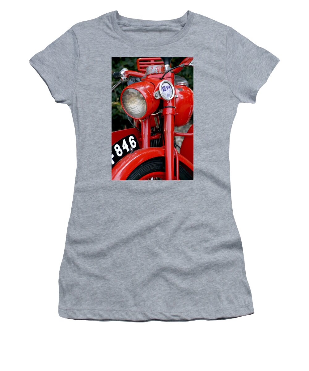Motorcycle Women's T-Shirt featuring the photograph All Original English Motorcycle by Bob Slitzan