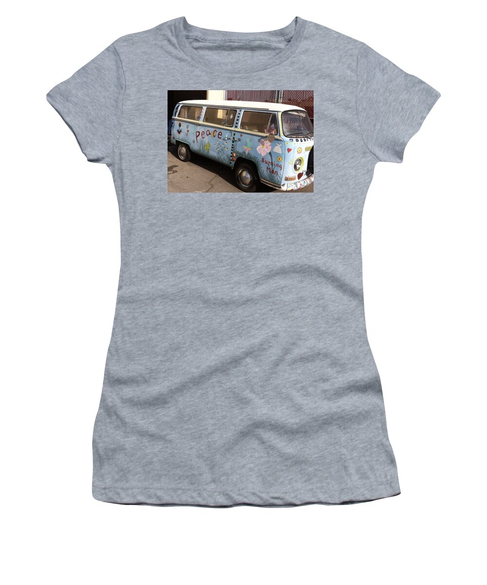 Vw Women's T-Shirt featuring the painting All We Want is Peace by Gerry High