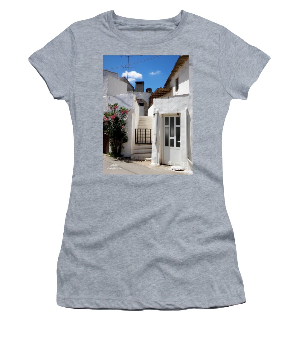 White Women's T-Shirt featuring the photograph All White by Lainie Wrightson