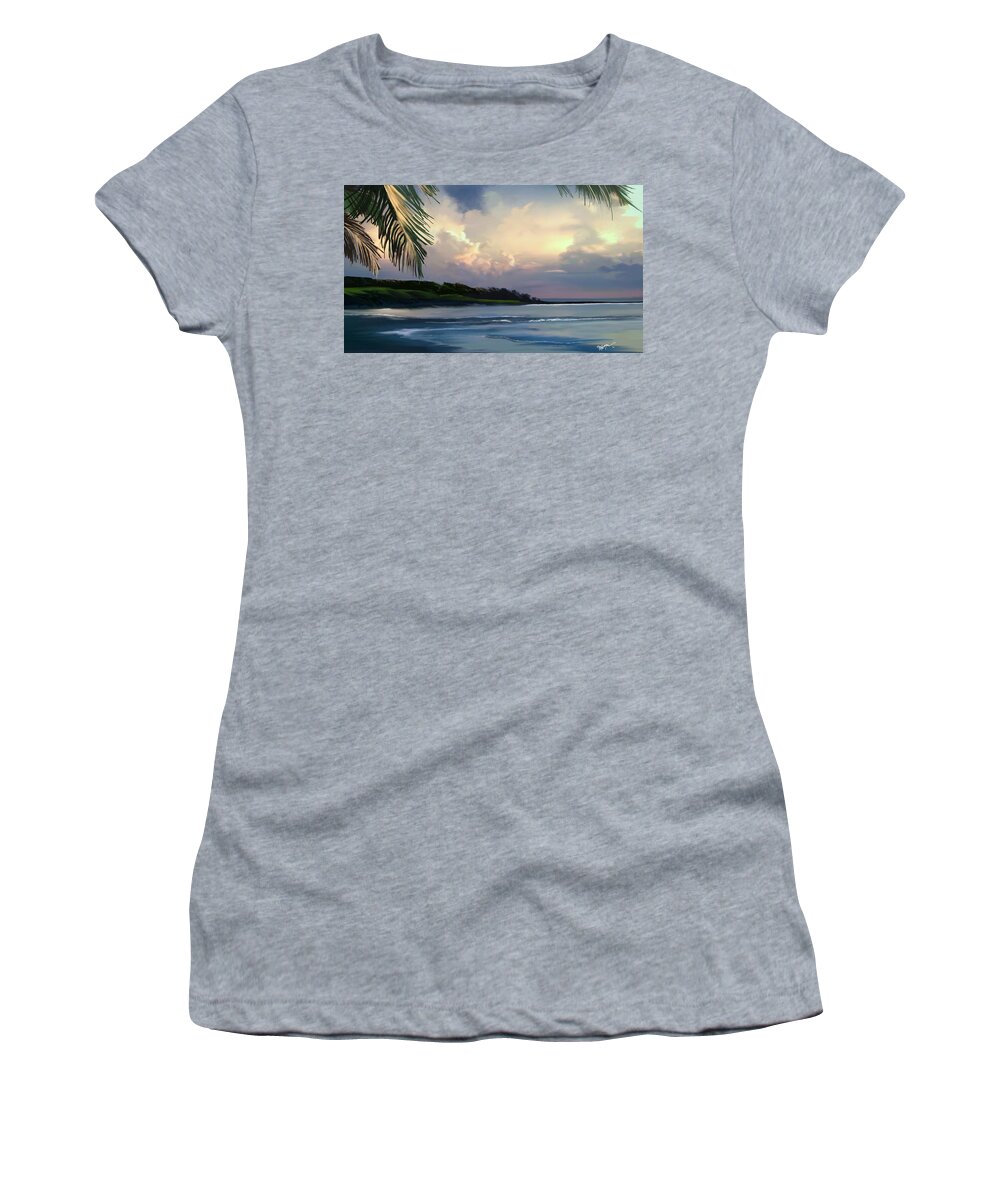 Hawaiian Art Women's T-Shirt featuring the digital art Aloha by Anthony Fishburne