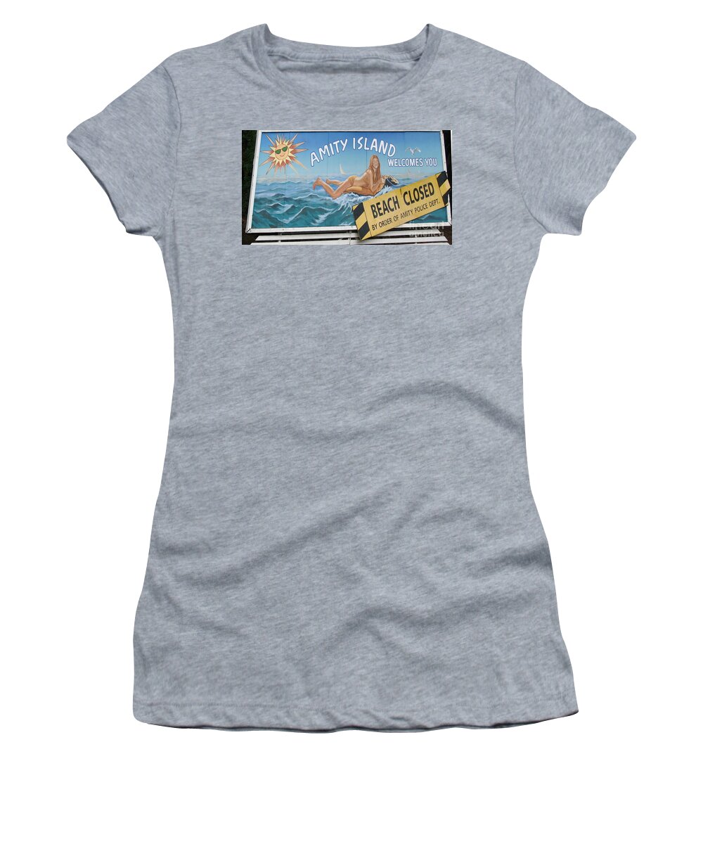 Amity Women's T-Shirt featuring the photograph Amity Island Poster by Vivian Martin