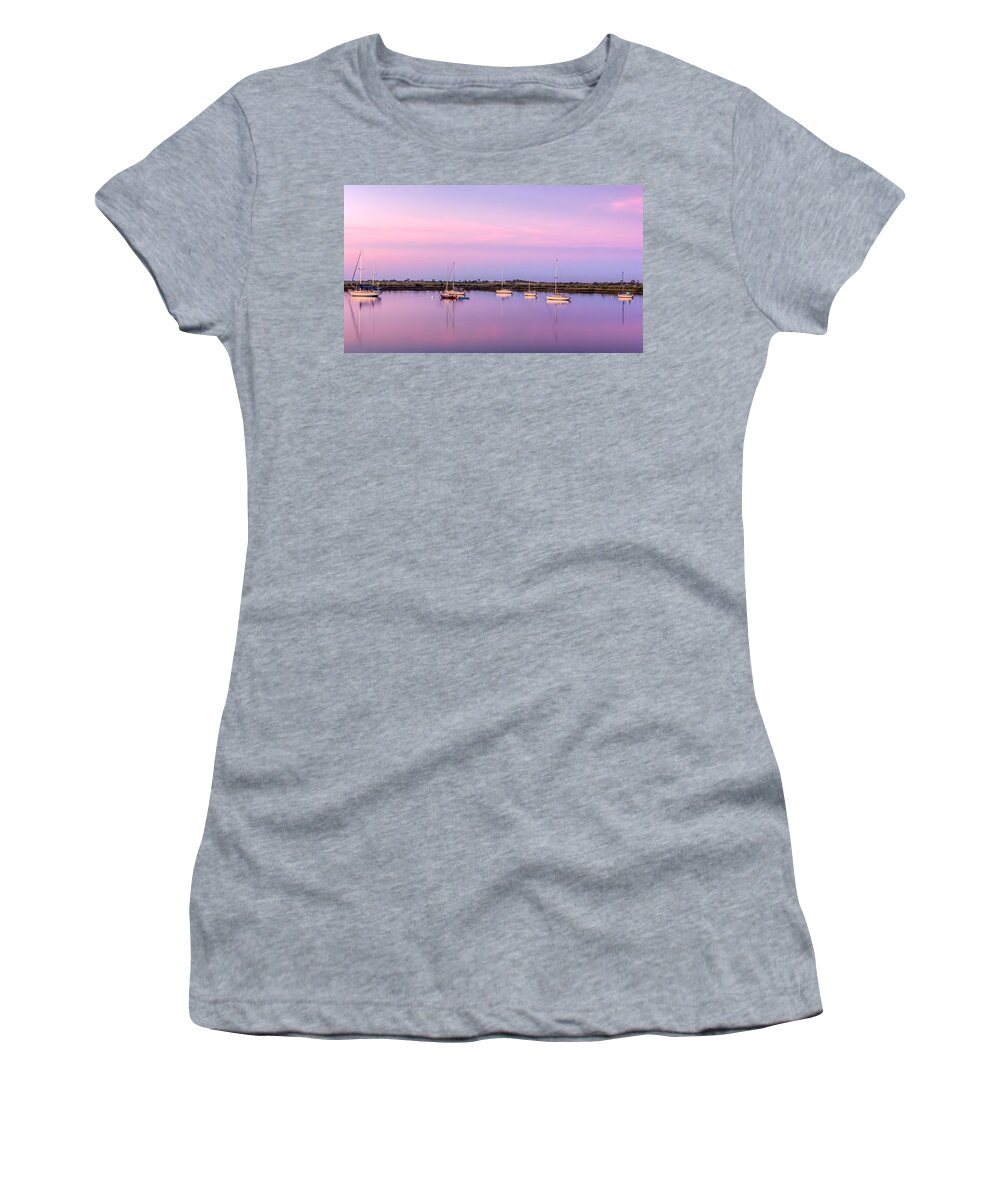 Anastasia Women's T-Shirt featuring the photograph Anchored at Dusk by Rob Sellers
