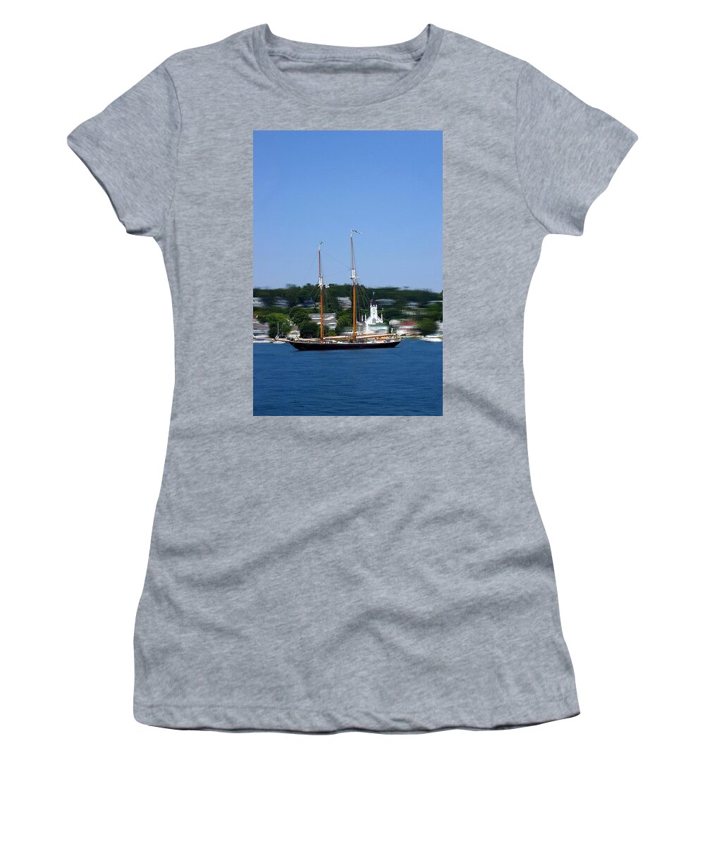 Anchor Women's T-Shirt featuring the photograph Anchored on Sunday by Randy Pollard